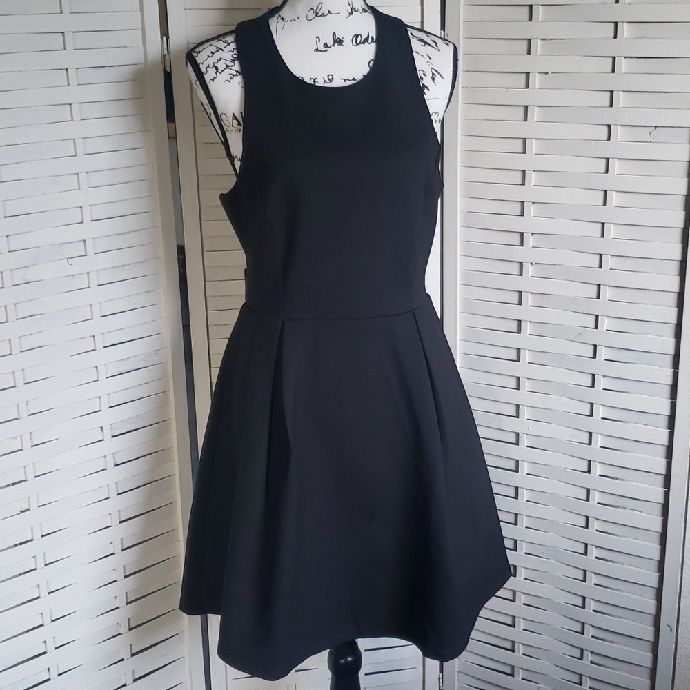 Lulus Chic Black Sleeveless Backless New Mini Dress Size L